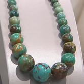 Jay King Sterling Silver New Red Skin Turquoise Graduated Round Bead Necklace, 18"